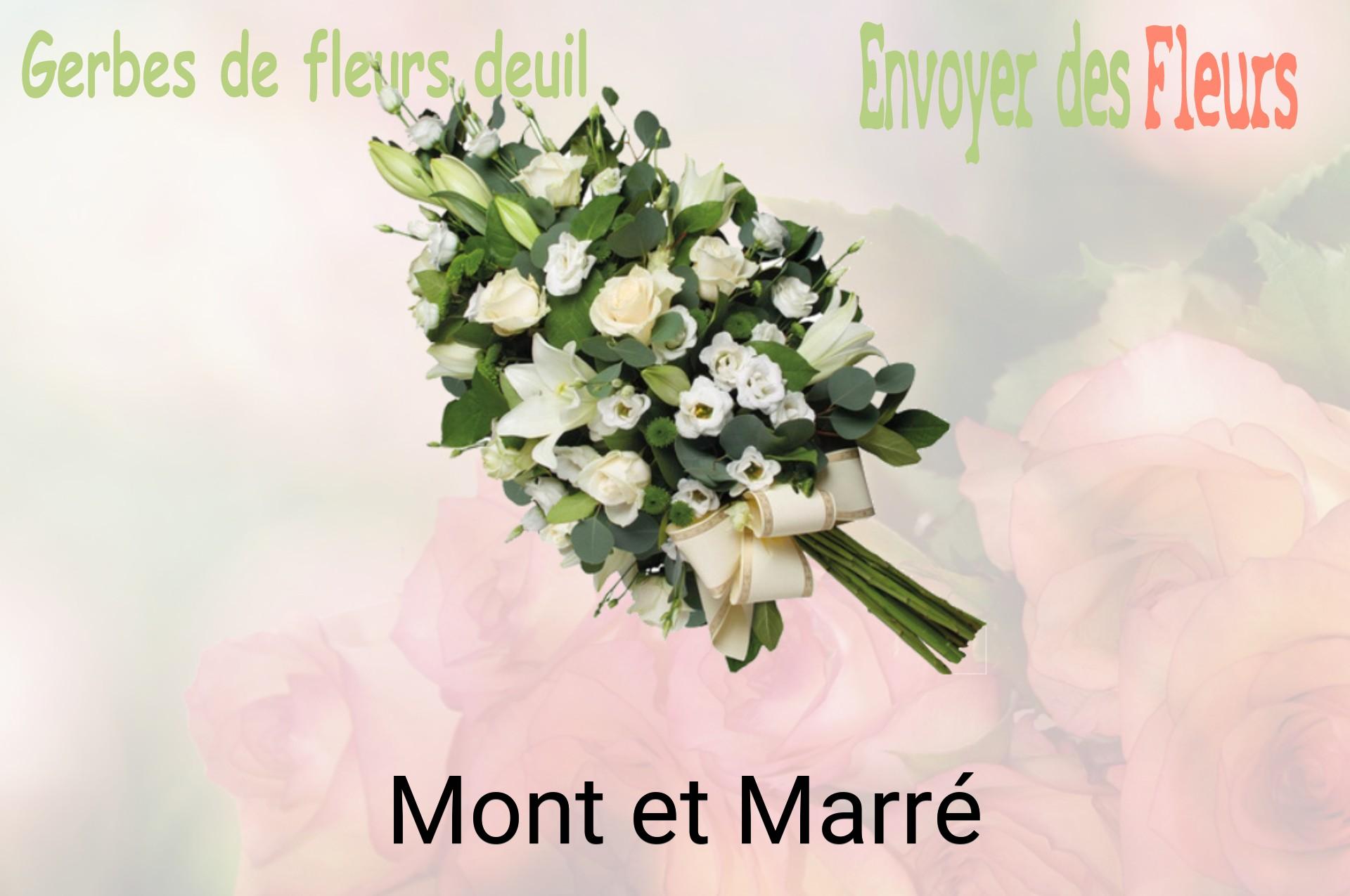 Gerbe de fleurs de deuil livrée à Mont-et-Marré